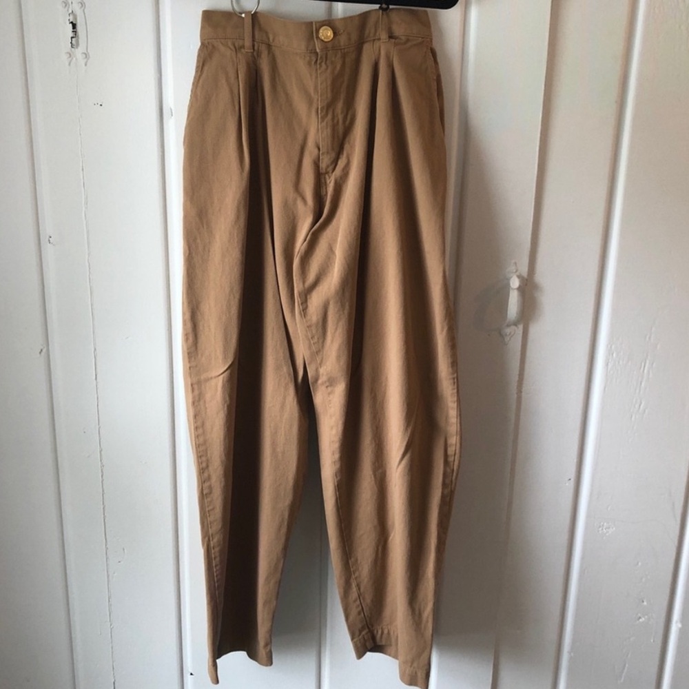 Big Big Press tan trousers - VGUC size M - high quality, retro, versatile pants - Picture 3 of 3
